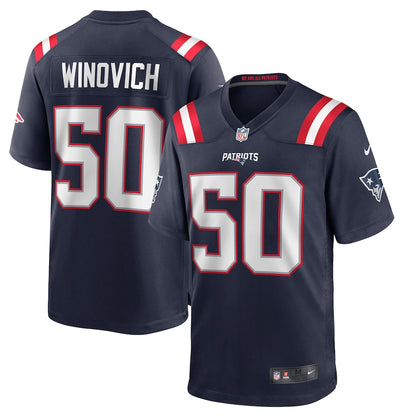 New England Patriots Chase Winovich Game Navy Football Jersey product image