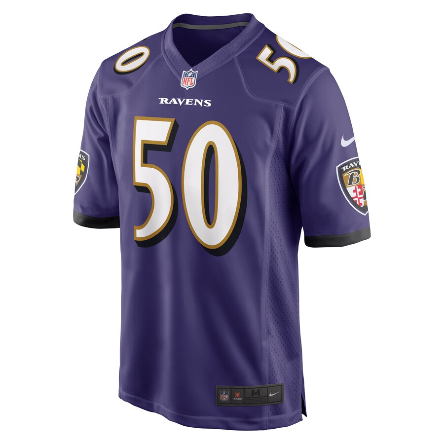 Baltimore Ravens Otaro Alaka Game Purple Football Jersey product image
