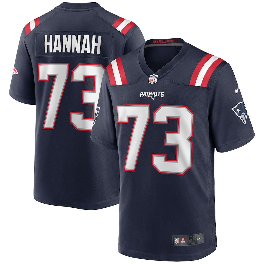 New England Patriots John Hannah Game Navy Football Jersey product image