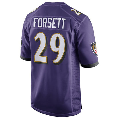 Baltimore Ravens Justin Forsett 2015 Team Game Purple Football Jersey product image
