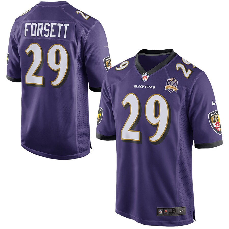 Baltimore Ravens Justin Forsett 2015 Team Game Purple Football Jersey product image