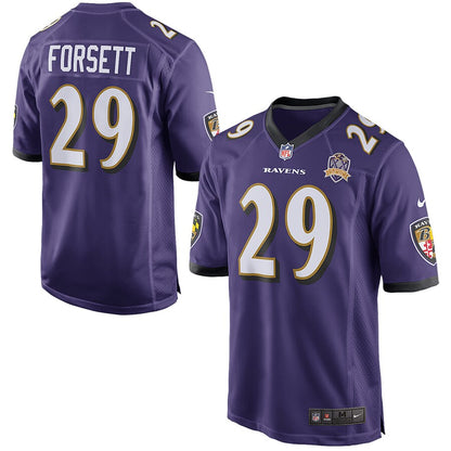 Baltimore Ravens Justin Forsett 2015 Team Game Purple Football Jersey product image