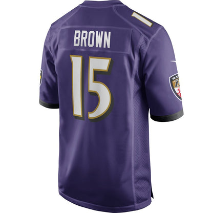Baltimore Ravens Marquise Brown Game Purple Football Jersey product image