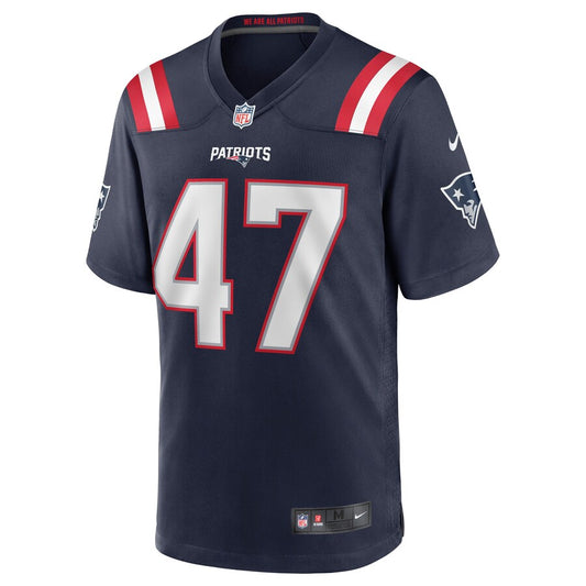 New England Patriots Jakob Johnson Game Navy Football Jersey product image