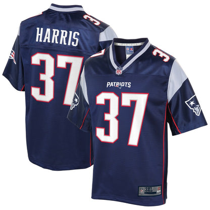 New England Patriots Damien Harris Pro Line Big & Tall Navy Football Jersey product image
