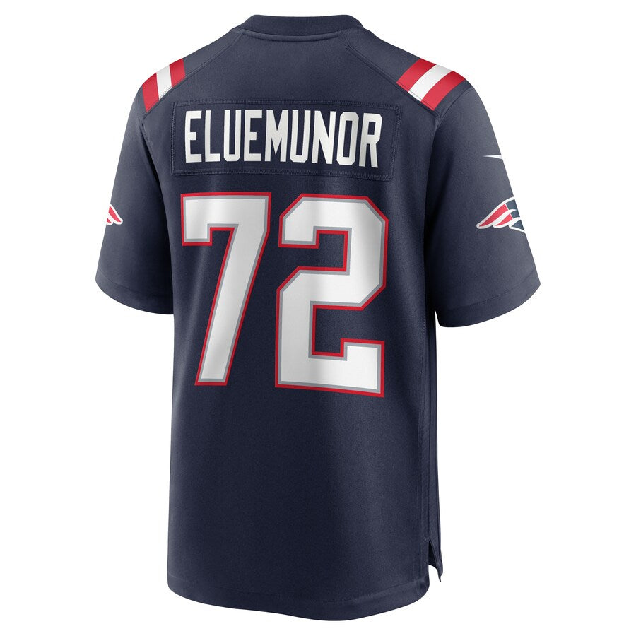 New England Patriots Jermaine Eluemunor Team Game Navy Football Jersey product image