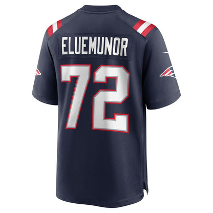 New England Patriots Jermaine Eluemunor Team Game Navy Football Jersey product image