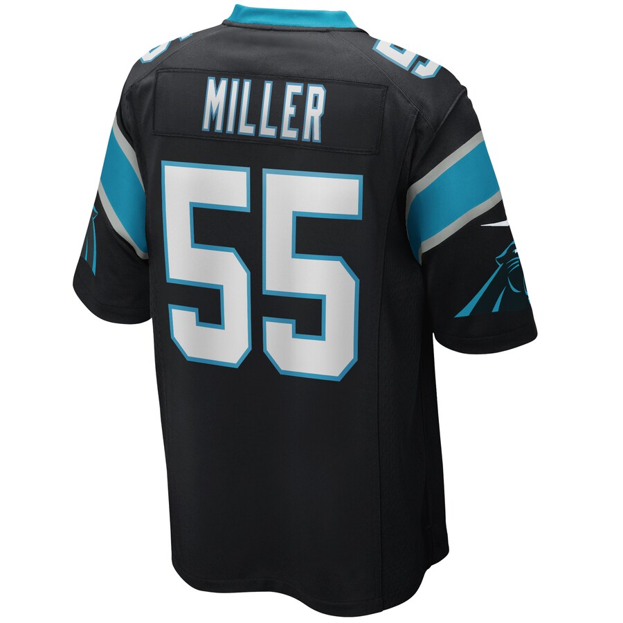 Carolina Panthers Christian Miller Game Black Football Jersey product image