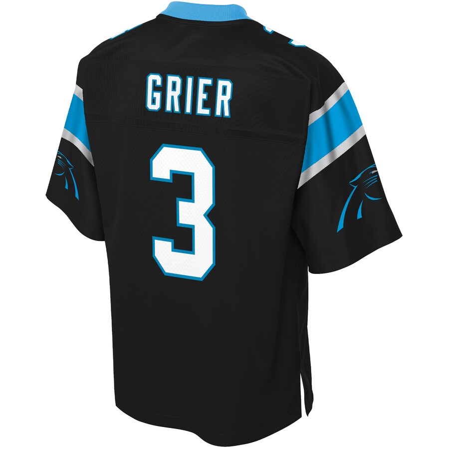 Carolina Panthers Will Grier Pro Line Big & Tall Black Football Jersey product image