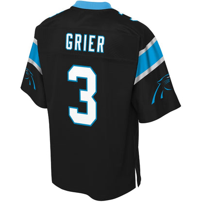 Carolina Panthers Will Grier Pro Line Big & Tall Black Football Jersey product image