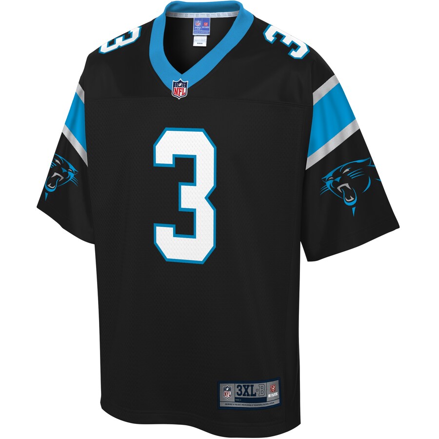 Carolina Panthers Will Grier Pro Line Big & Tall Black Football Jersey product image