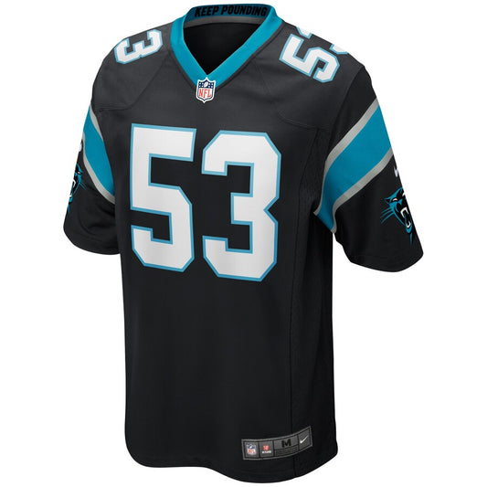 Carolina Panthers Brian Burns Game Black Football Jersey product image