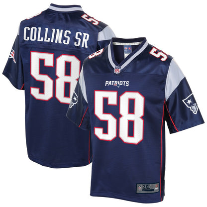 New England Patriots Jamie Collins Sr. Pro Line Big & Tall Navy Football Jersey product image