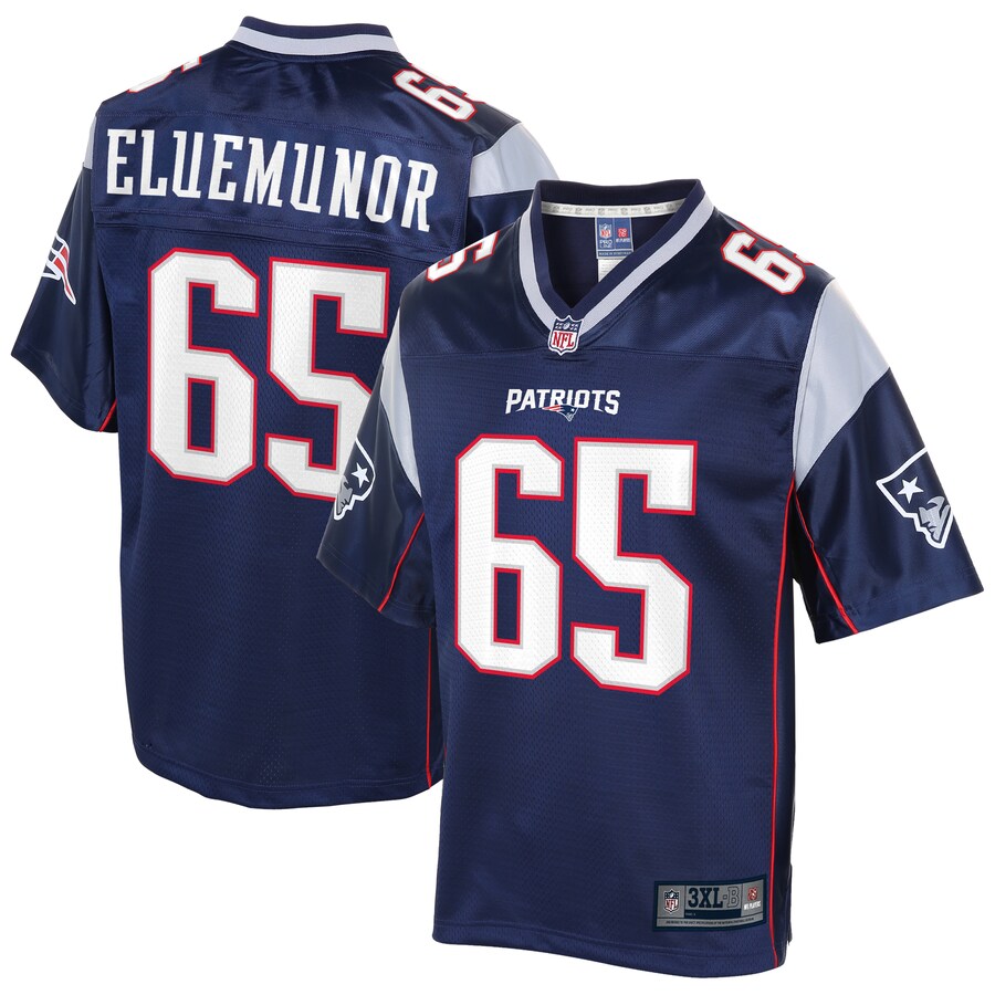 New England Patriots Jermaine Eluemunor Pro Line Big & Tall Navy Football Jersey product image