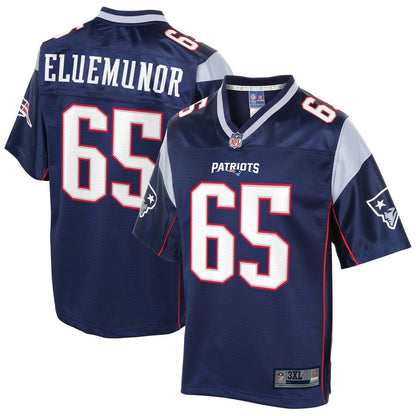 New England Patriots Jermaine Eluemunor Pro Line Big & Tall Navy Football Jersey product image