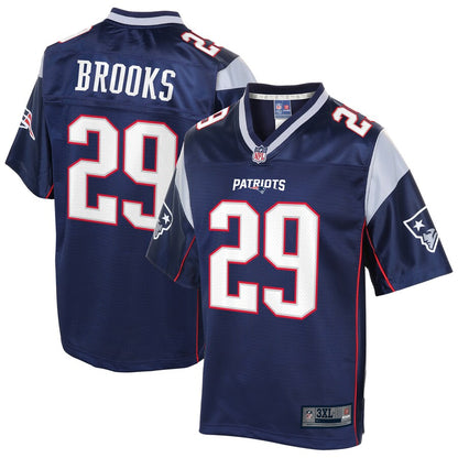 New England Patriots Nate Brooks Pro Line Big & Tall Navy Football Jersey product image