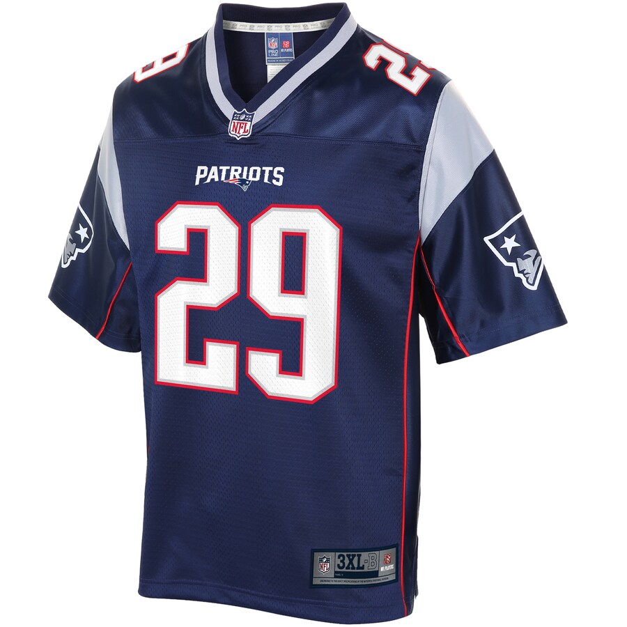 New England Patriots Nate Brooks Pro Line Big & Tall Navy Football Jersey product image