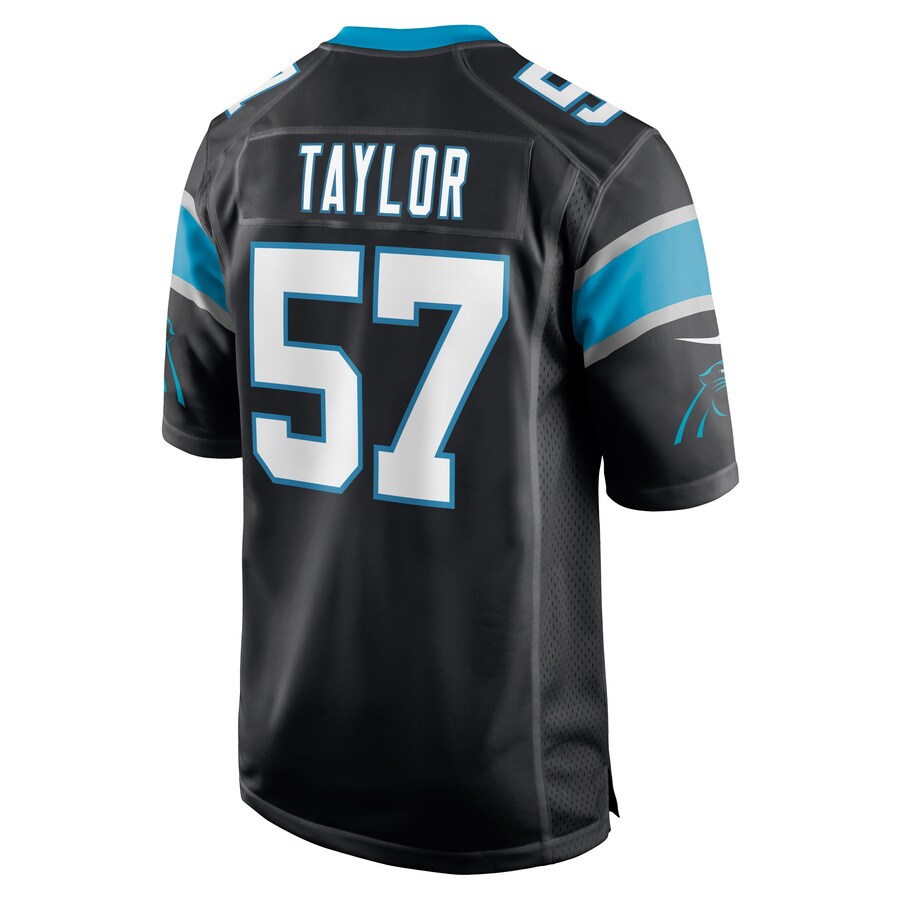 Carolina Panthers Adarius Taylor Game Black Football Jersey product image