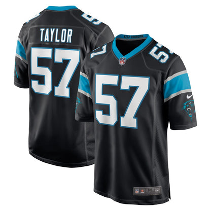 Carolina Panthers Adarius Taylor Game Black Football Jersey product image