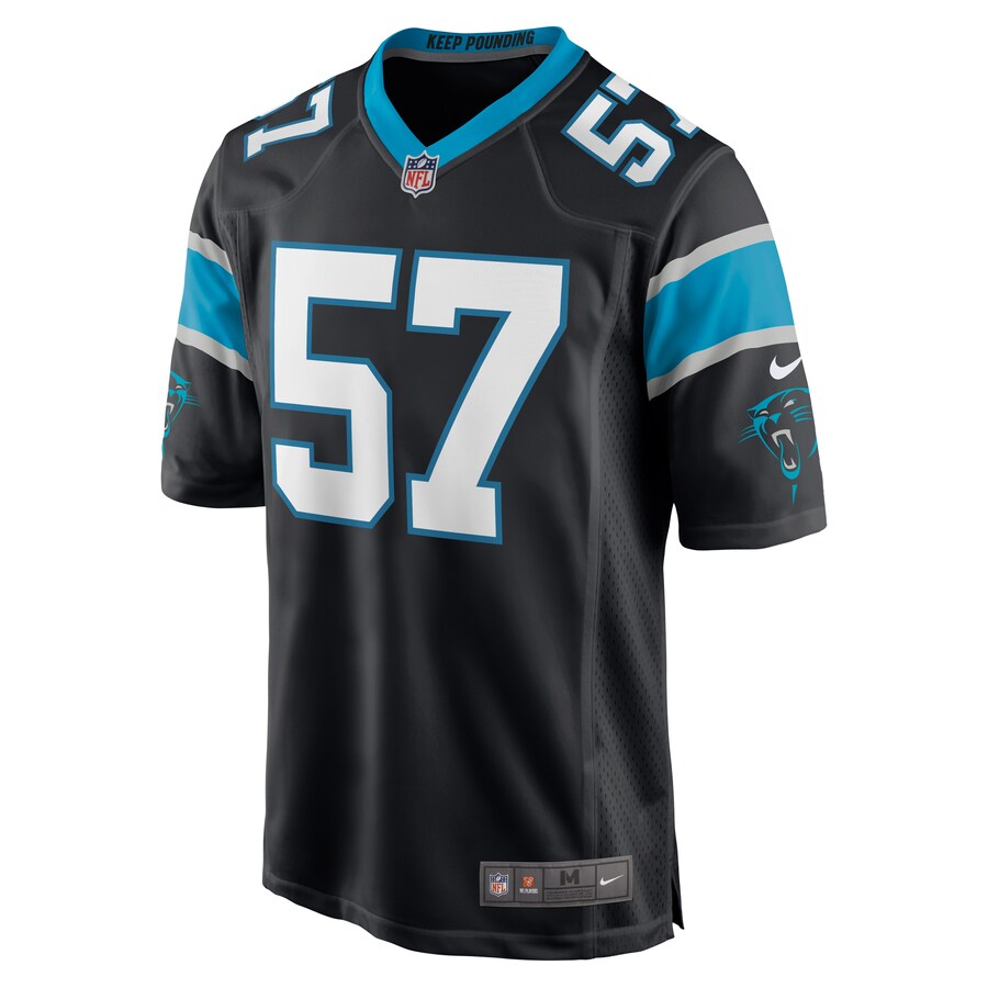 Carolina Panthers Adarius Taylor Game Black Football Jersey product image