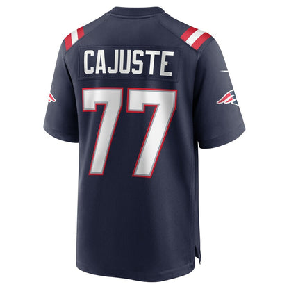 New England Patriots Yodny Cajuste Team Game Navy Football Jersey product image