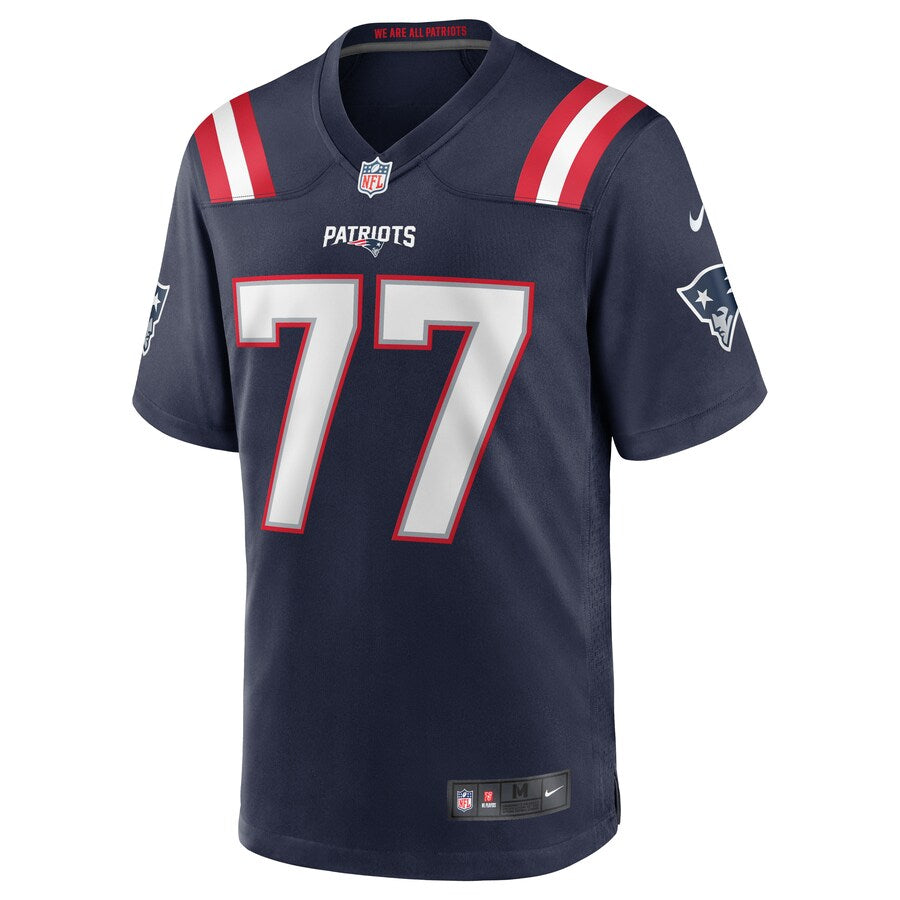 New England Patriots Yodny Cajuste Team Game Navy Football Jersey product image