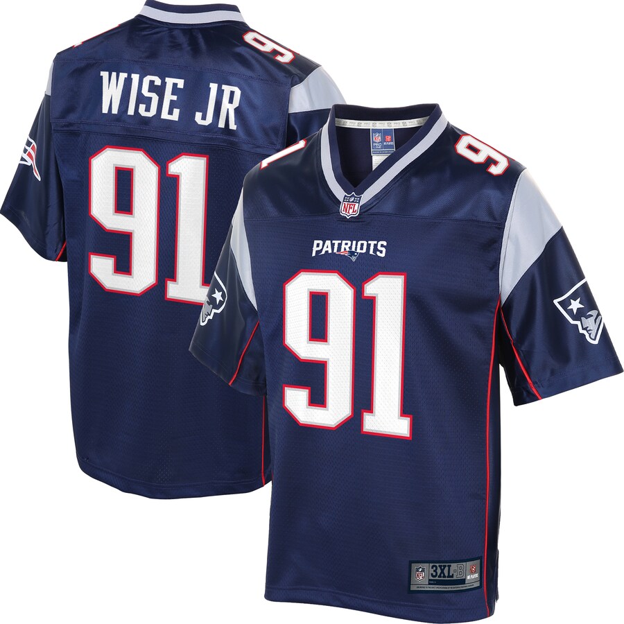 New England Patriots Deatrich Wise Pro Line Big & Tall Navy Football Jersey product image