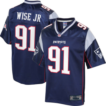 New England Patriots Deatrich Wise Pro Line Big & Tall Navy Football Jersey product image