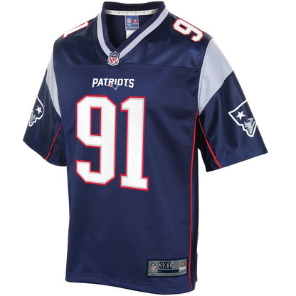 New England Patriots Deatrich Wise Pro Line Big & Tall Navy Football Jersey product image