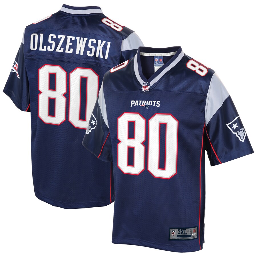 New England Patriots Gunner Olszewski Pro Line Big & Tall Navy Football Jersey product image
