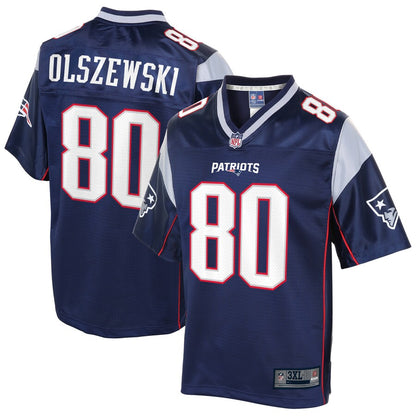 New England Patriots Gunner Olszewski Pro Line Big & Tall Navy Football Jersey product image