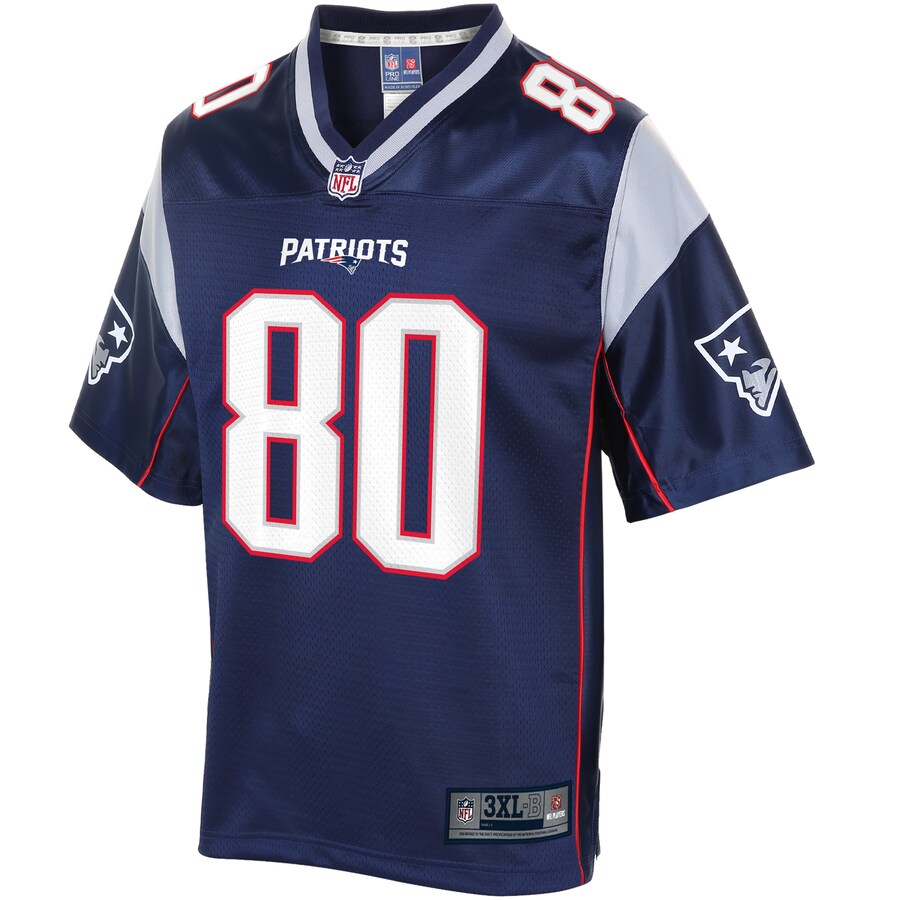 New England Patriots Gunner Olszewski Pro Line Big & Tall Navy Football Jersey product image