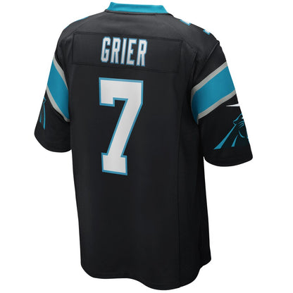 Carolina Panthers Will Grier Game Black Football Jersey product image