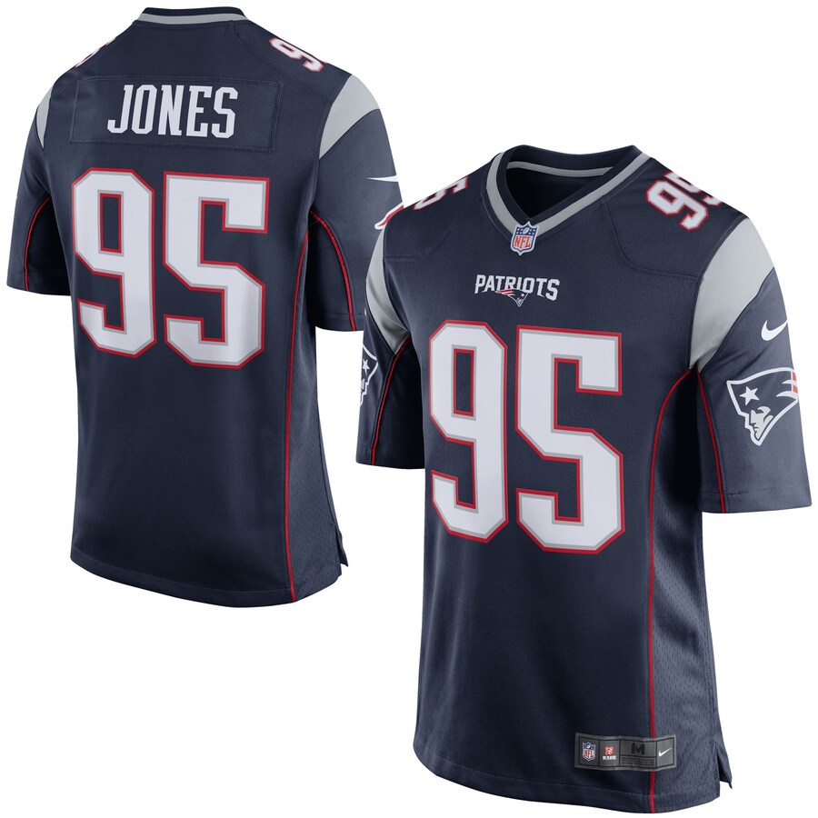 New England Patriots Chandler Jones/silver Game Navy Football Jersey product image