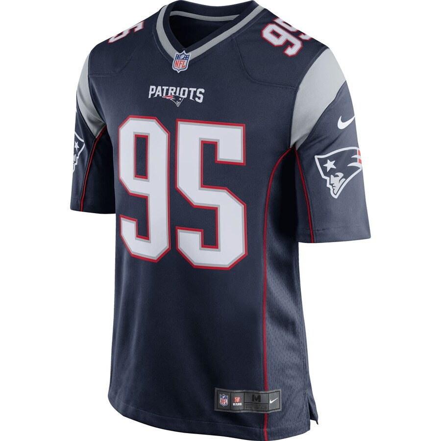 New England Patriots Chandler Jones/silver Game Navy Football Jersey product image