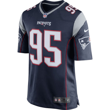 New England Patriots Chandler Jones/silver Game Navy Football Jersey product image