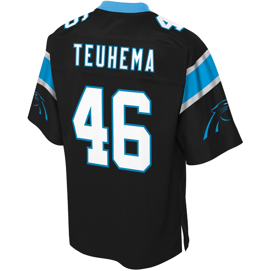 Carolina Panthers Sione Teuhema Pro Line Big & Tall Black Football Jersey product image