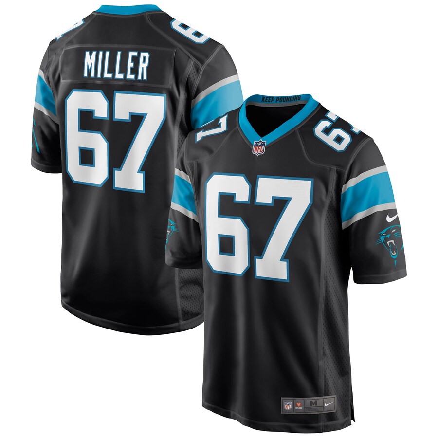 Carolina Panthers John Miller Game Black Football Jersey product image