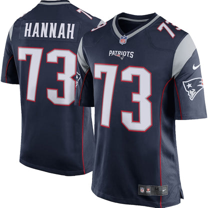 New England Patriots John Hannah Game Navy Football Jersey product image