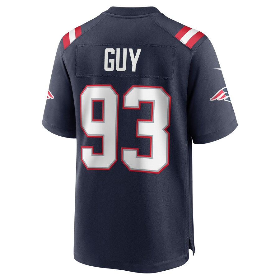 New England Patriots Lawrence Guy Game Navy Football Jersey product image
