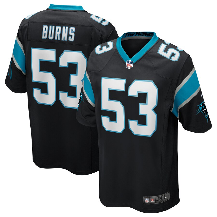 Carolina Panthers Brian Burns Game Black Football Jersey product image