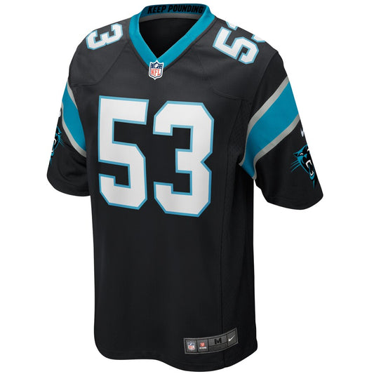 Carolina Panthers Brian Burns Game Black Football Jersey product image