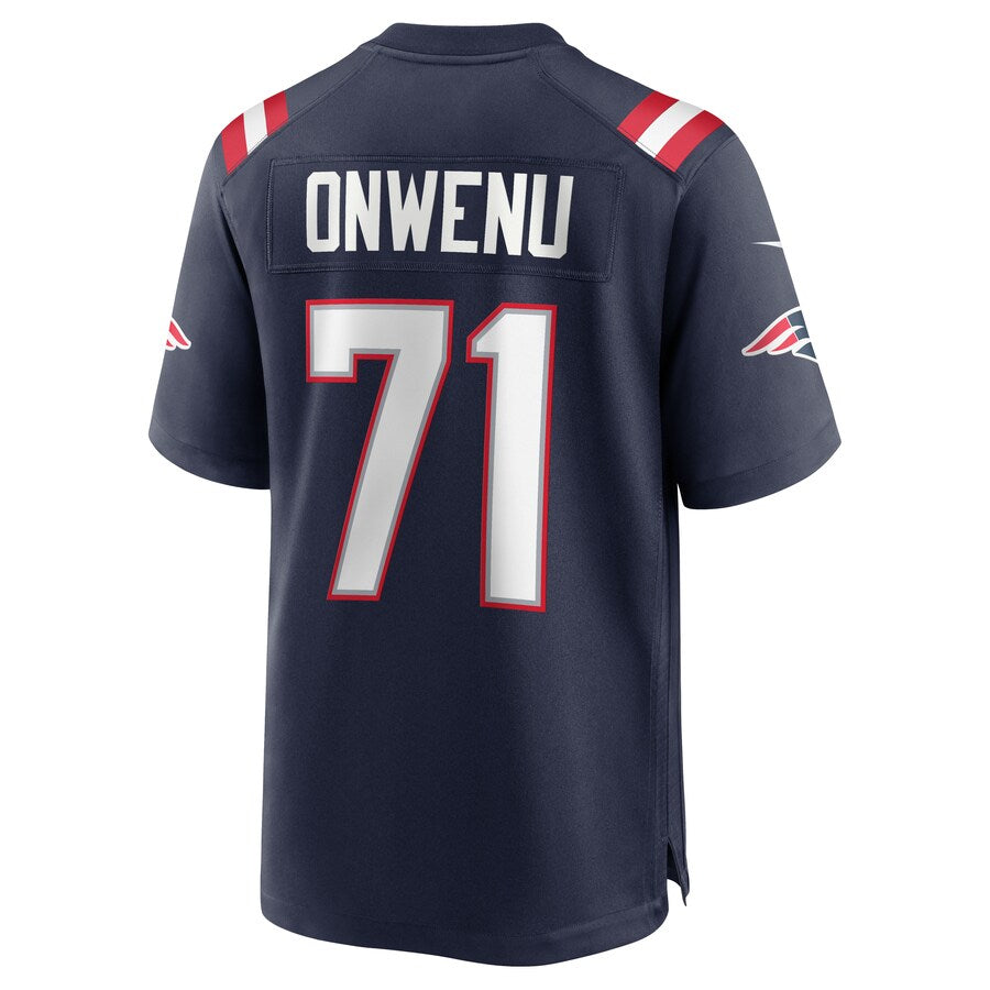 New England Patriots Mike Onwenu Team Game Navy Football Jersey product image