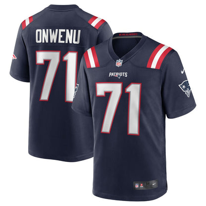 New England Patriots Mike Onwenu Team Game Navy Football Jersey product image