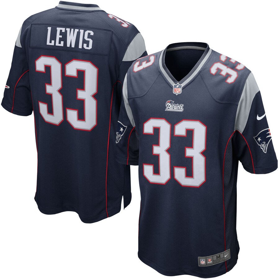 New England Patriots Dion Lewis Game Navy Football Jersey product image