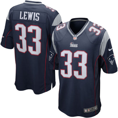 New England Patriots Dion Lewis Game Navy Football Jersey product image