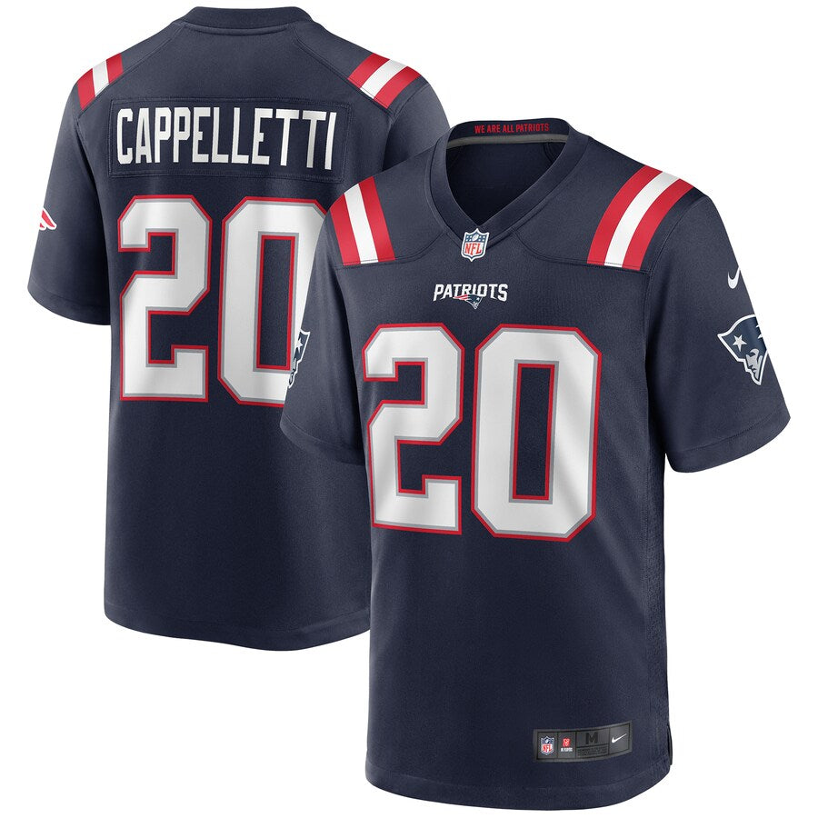 New England Patriots Gino Cappelletti Game Navy Football Jersey product image