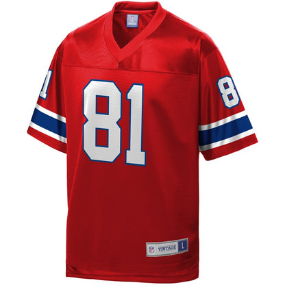 New England Patriots Russ Francis Pro Line Red Football Jersey product image