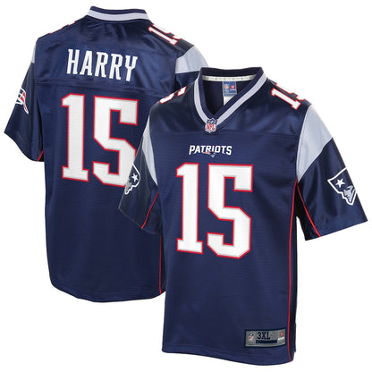 New England Patriots N'keal Harry Pro Line Big & Tall Navy Football Jersey product image