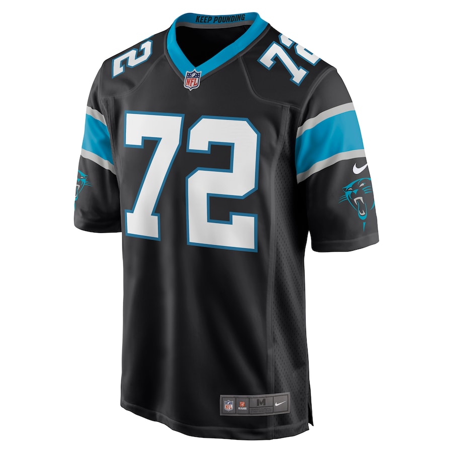 Carolina Panthers Taylor Moton Game Black Football Jersey product image